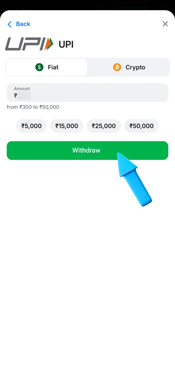 Approve the withdrawal to complete the request.